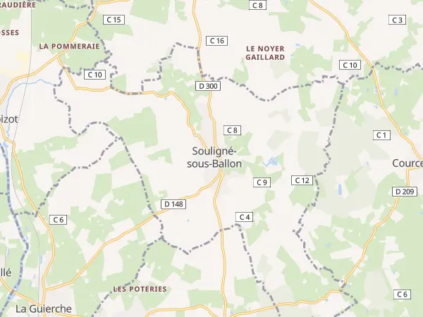 Plan de Souligné-sous-Ballon