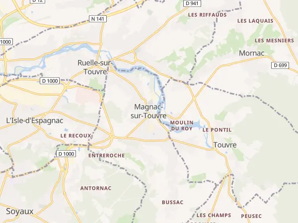 Plan de Magnac-sur-Touvre