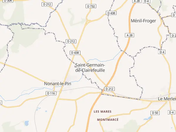 Plan de Saint-Germain-de-Clairefeuille