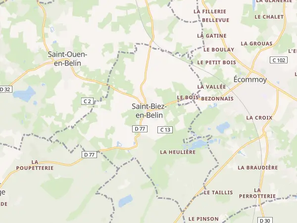 Plan de Saint-Biez-en-Belin