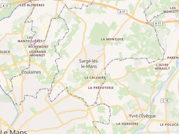 Plan de Sargé-lès-le-Mans