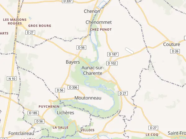 Plan de Aunac-sur-Charente