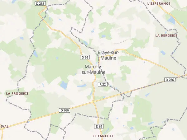 Plan de Marcilly-sur-Maulne