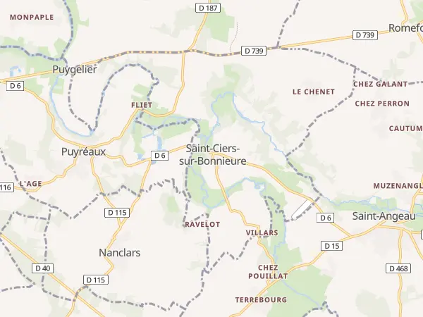 Plan de Saint-Ciers-sur-Bonnieure