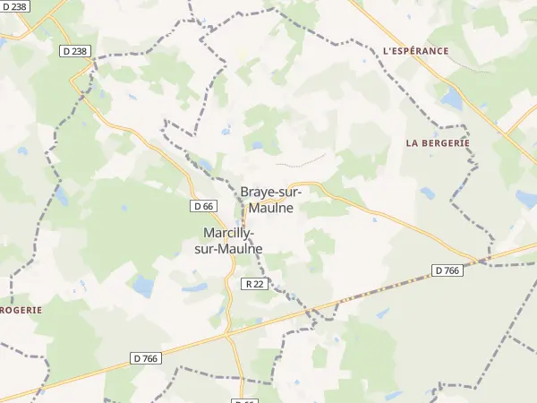 Plan de Braye-sur-Maulne