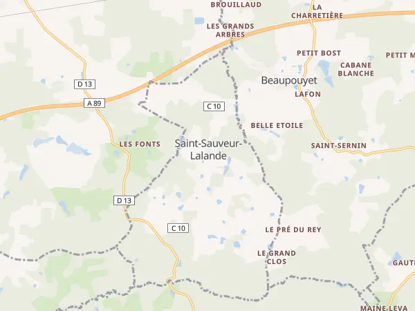 Plan de Saint-Sauveur-Lalande