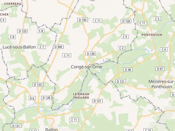 Plan de Congé-sur-Orne