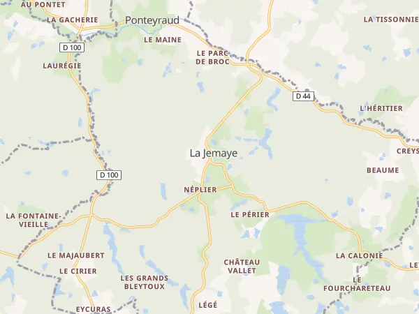 Plan de La Jemaye-Ponteyraud