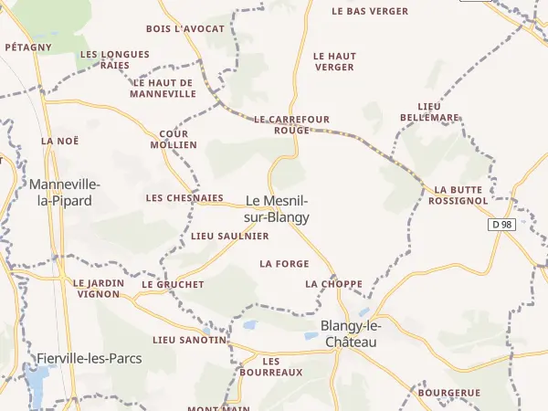 Plan du Mesnil-sur-Blangy
