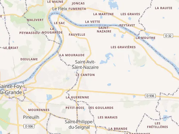 Plan de Saint-Avit-Saint-Nazaire