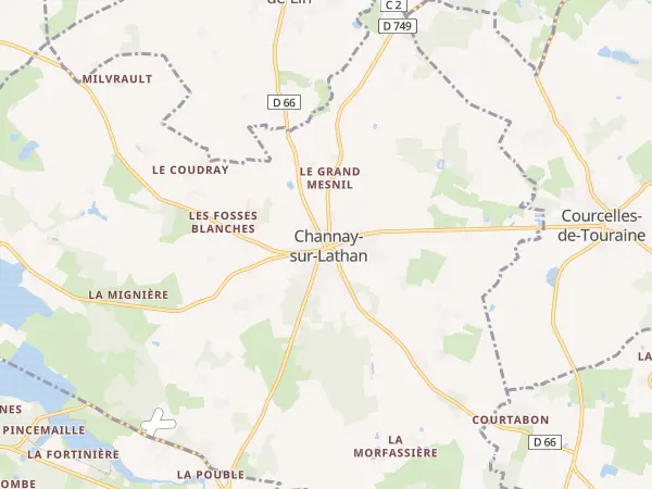Plan de Channay-sur-Lathan