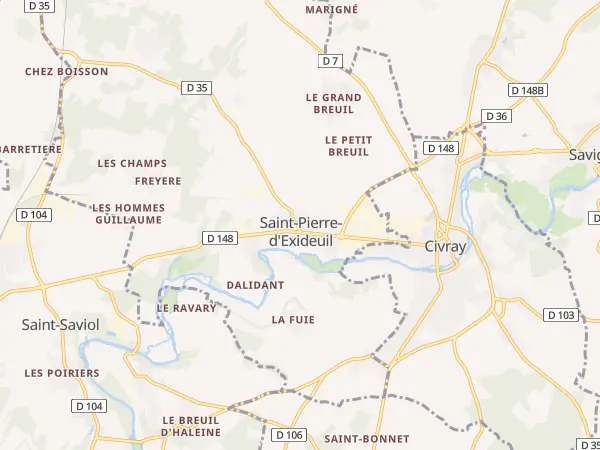 Plan de Saint-Pierre-d’Exideuil