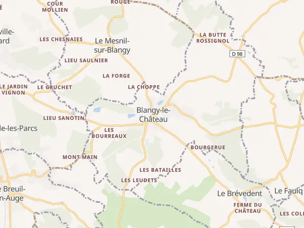Plan de Blangy-le-Château