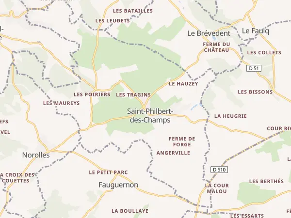Plan de Saint-Philbert-des-Champs