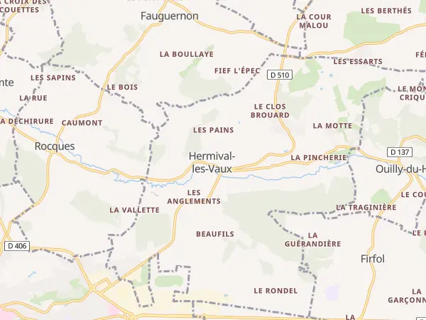 Plan de Hermival-les-Vaux