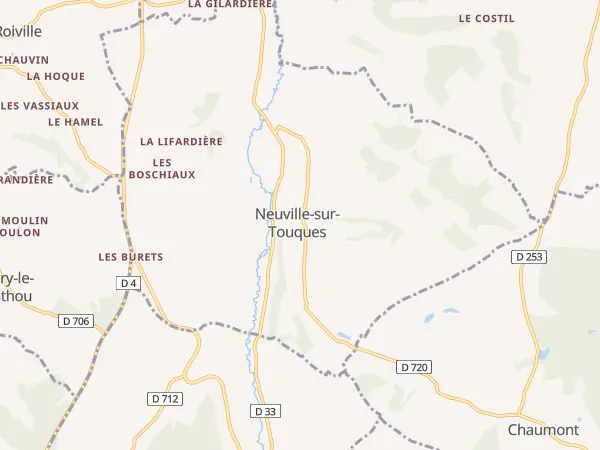 Plan de Neuville-sur-Touques