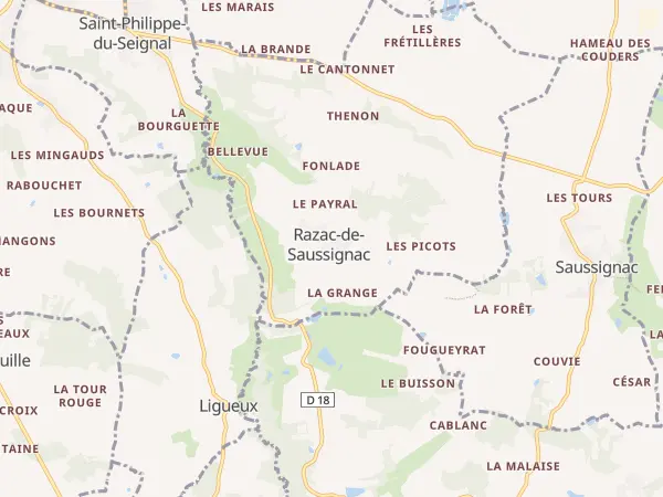 Plan de Razac-de-Saussignac