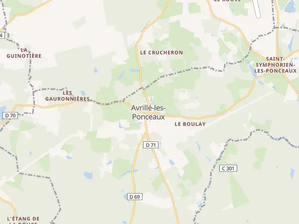 Plan de Avrillé-les-Ponceaux
