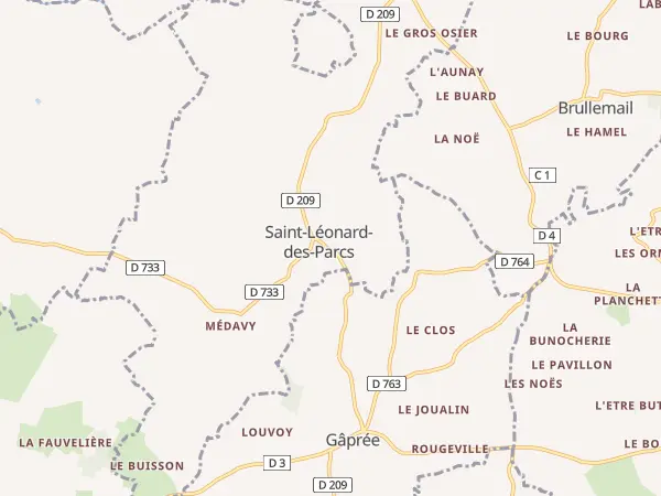 Plan de Saint-Léonard-des-Parcs