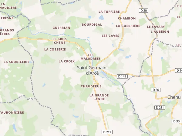 Plan de Saint-Germain-d’Arcé