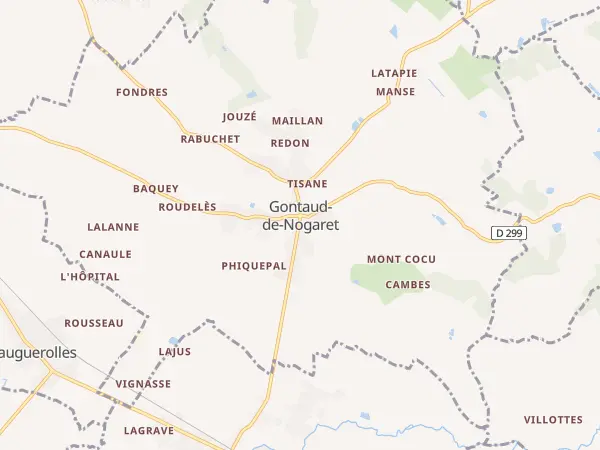 Plan de Gontaud-de-Nogaret