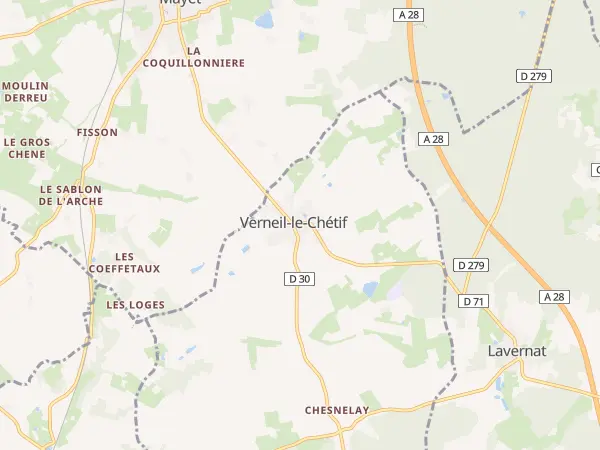 Plan de Verneil-le-Chétif
