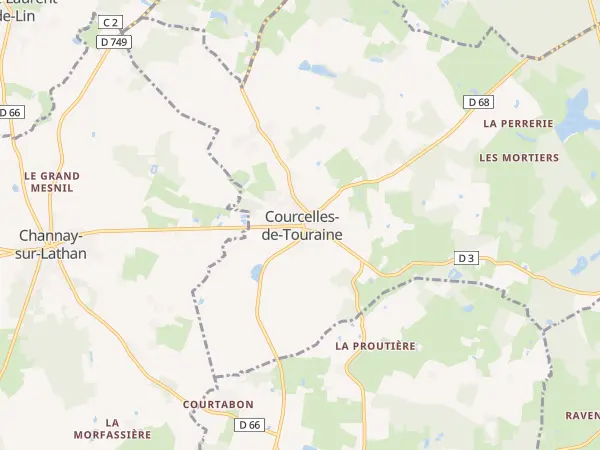 Plan de Courcelles-de-Touraine