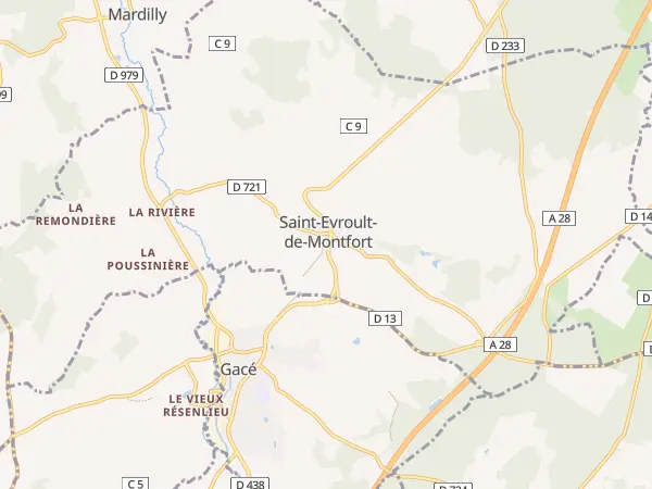 Plan de Saint-Evroult-de-Montfort
