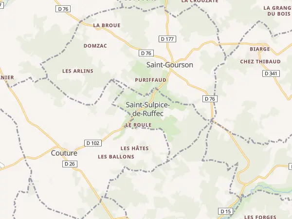 Plan de Saint-Sulpice-de-Ruffec