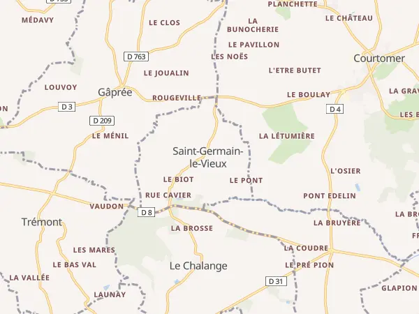 Plan de Saint-Germain-le-Vieux