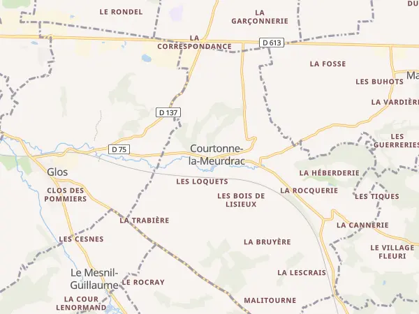 Plan de Courtonne-la-Meurdrac