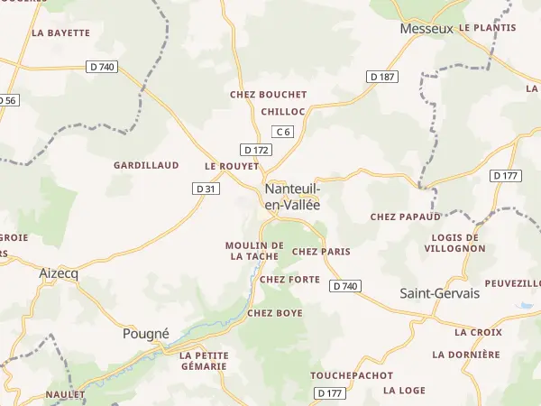 Plan de Nanteuil-en-Vallée