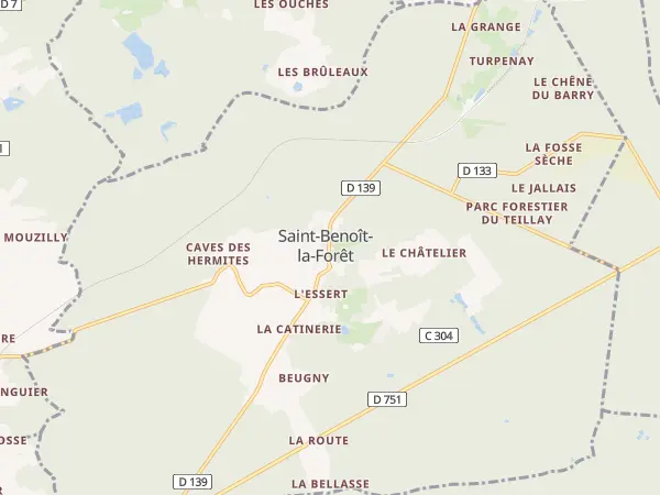 Plan de Saint-Benoît-la-Forêt