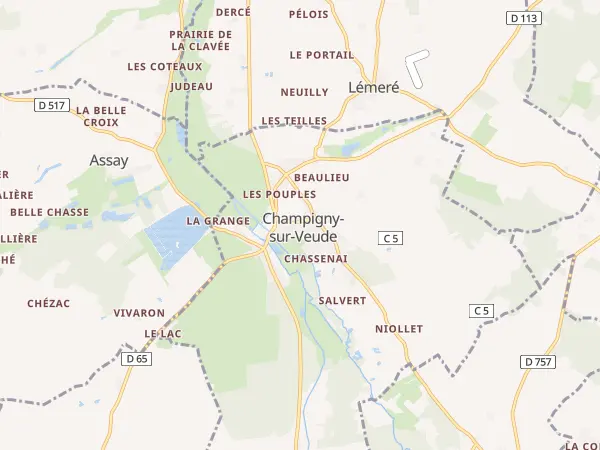 Plan de Champigny-sur-Veude