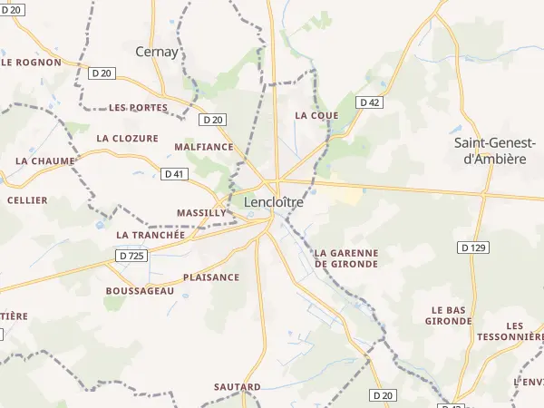 Plan de Lencloître