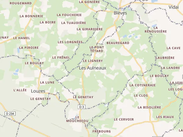 Plan des Aulneaux