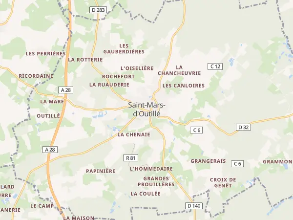 Plan de Saint-Mars-d’Outillé