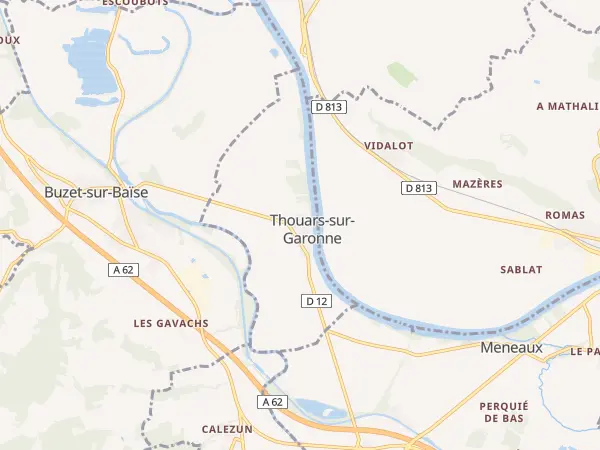 Plan de Thouars-sur-Garonne