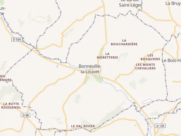 Plan de Bonneville-la-Louvet
