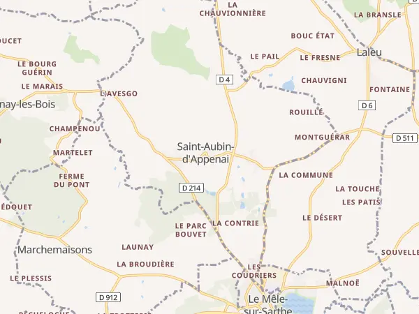 Plan de Saint-Aubin-d’Appenai