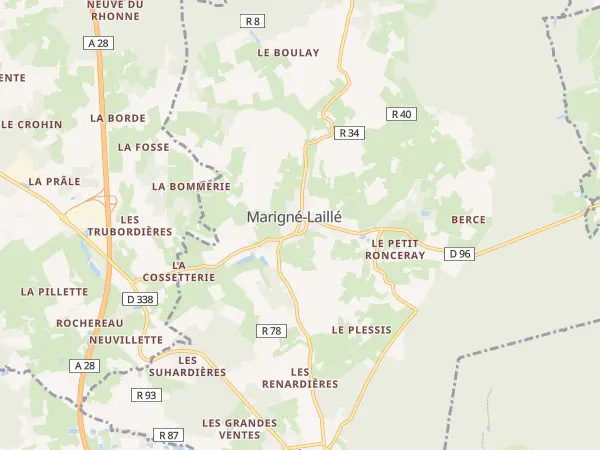 Plan de Marigné-Laillé