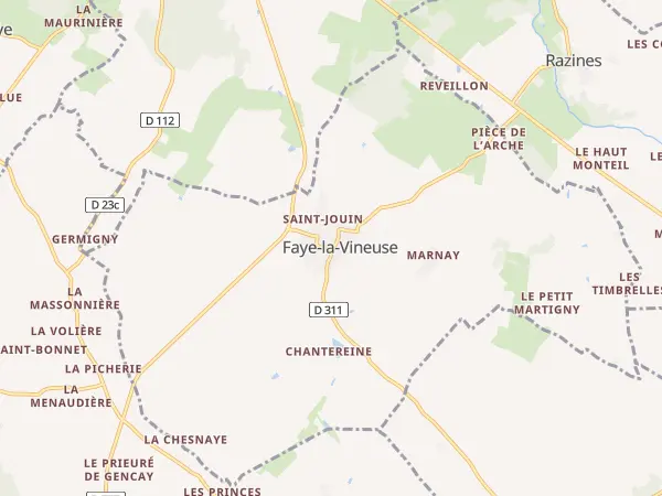 Plan de Faye-la-Vineuse