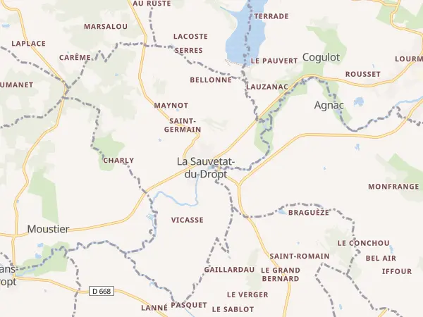 Plan de La Sauvetat-du-Dropt