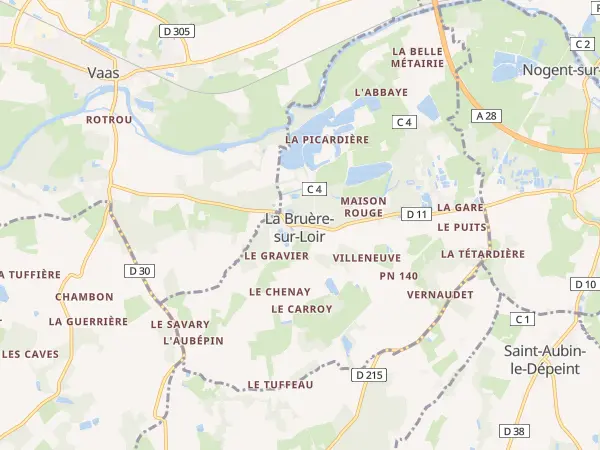 Plan de La Bruère-sur-Loir