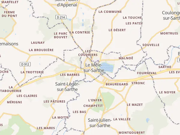 Plan du Mêle-sur-Sarthe