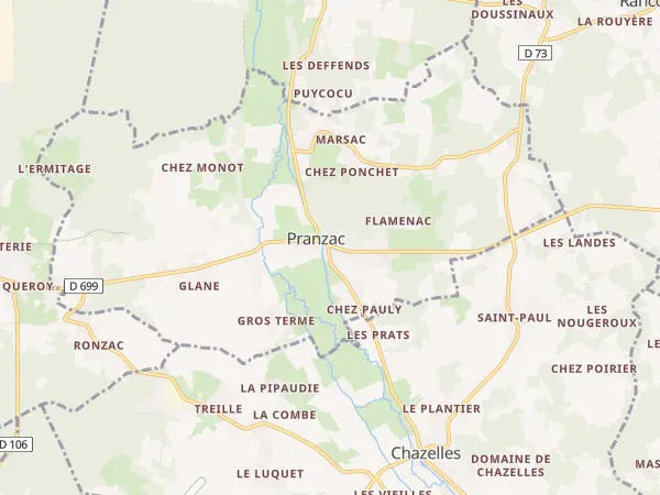 Plan de Pranzac