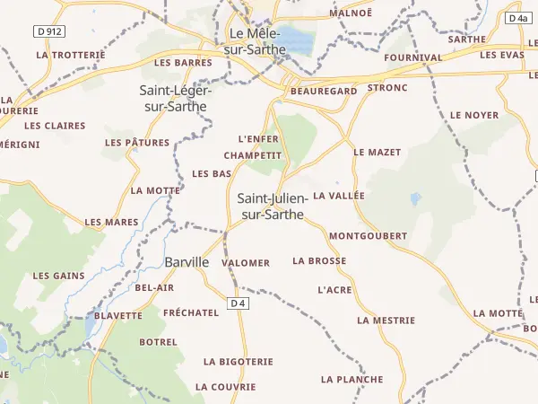 Plan de Saint-Julien-sur-Sarthe