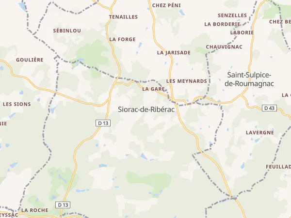 Plan de Siorac-de-Ribérac