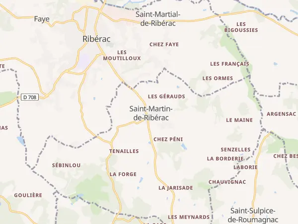 Plan de Saint-Martin-de-Ribérac