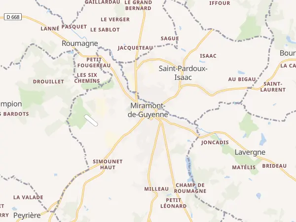 Plan de Miramont-de-Guyenne
